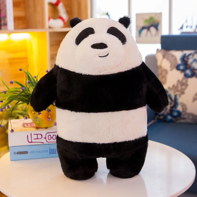 

Hot Sale Plush Doll Toy Cute Giant Panda Real Life Stuffed Panda Pillow Toys Creative Children Birthday Christmas Gift QB140