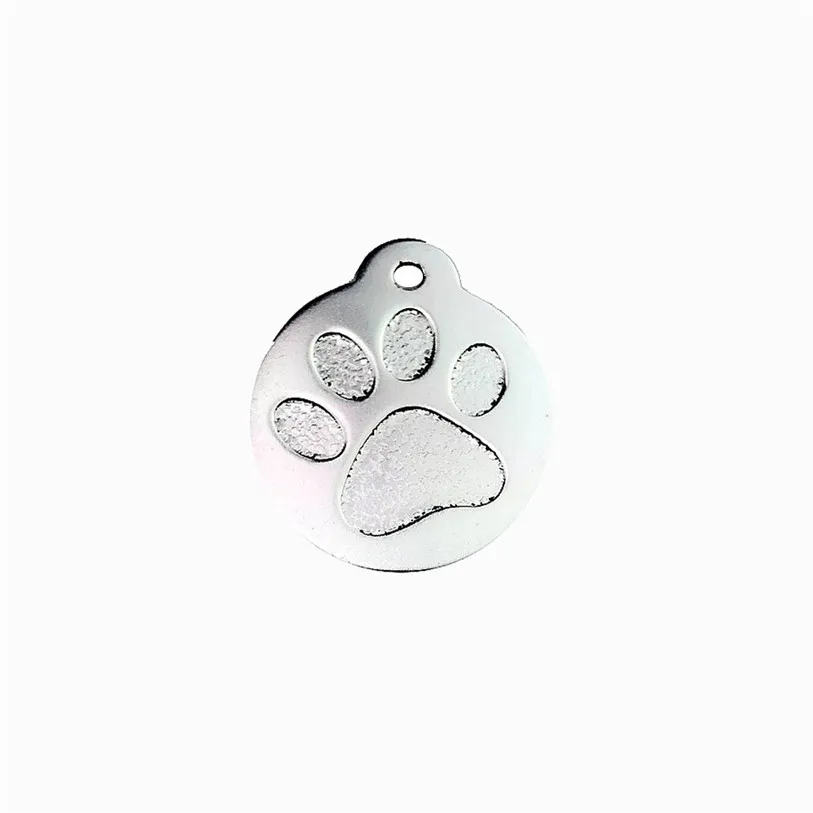 3.5cm Round Charm Paw Alloy Dog ID Tags For Dogs Collar Disc Disk Dog Cat Collar Pendants Pet Dog Targets Wholesale #F#JY18 (12)