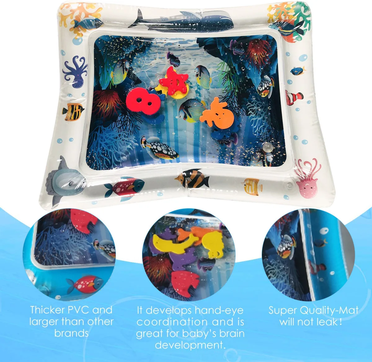 HTB1zuXlMNjaK1RjSZFAq6zdLFXas Baby Inflatable Water Play Mat Infant Summer Beach Water Mat Toddler Fun Activity Play Toys for Sensory Stimulation Motor Skills