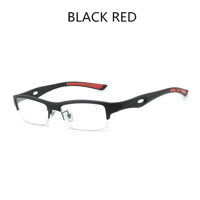 black red HDCRAFTER очки для близорукости, оправа для мужчин TR90, оптические Женские оправы для очков с прозрачными линзами, компьютерные очки, простые очки для чтения - Цвет оправы: black red