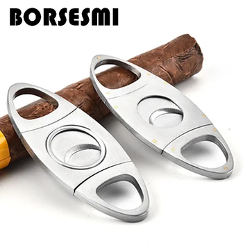 

High quality stainless steel cigar scissors 56ring portable travel cigar cutter cigar accessories smoking pocket tool sharp