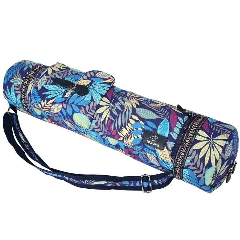 Leaves Yoga Mat Bag Sports Backpack Exercise Bag Fitness Gym Shoulder Bag Women Girls Dance Pilates Mat Package