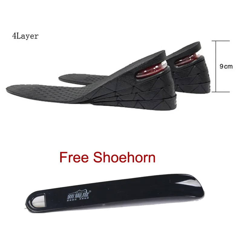 Unisex Mens Insert Shoe Pad Height Increase Cushion Elevator Taller Heel Lift
