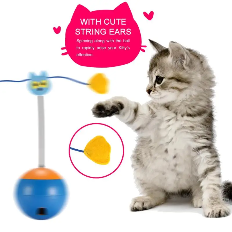 

3 in 1 Multi Function Cat Toy Automatic Rotation Interactive Chase Electric Tumbler Cat Food Container Laser Light Cat Toys