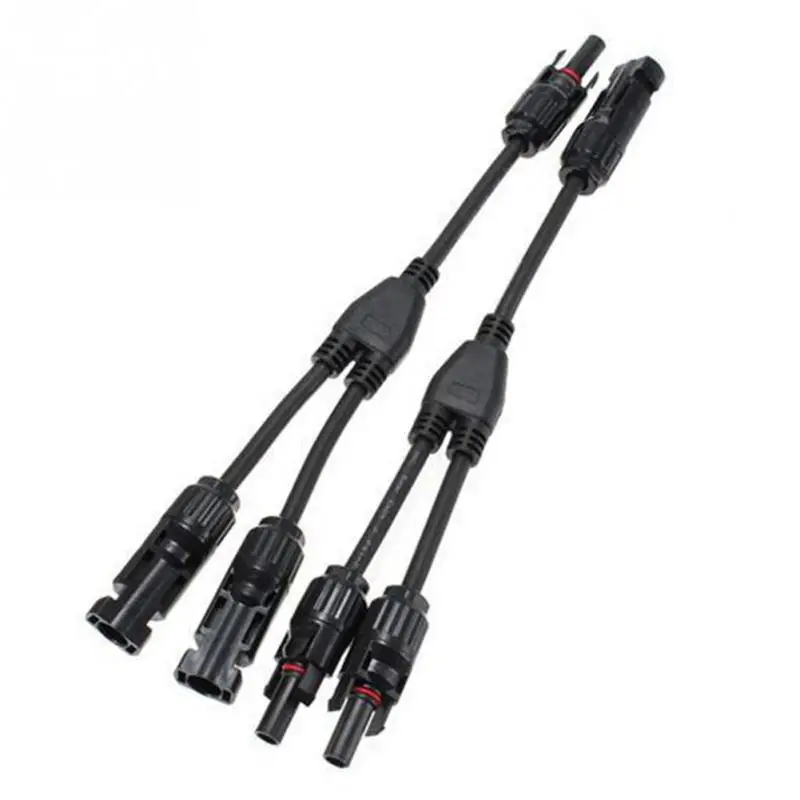 

1 Pair MC4 Female and male Connectors set Y Branch Parallel Adapter Cable Wire Plug Tool Kit for Solar Panel Connectors