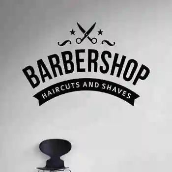 

Man Barber Shop Sticker Name Bread Decal Haircut Shavers Posters Vinyl Wall Art Decals Decor Windows Decoration Mural
