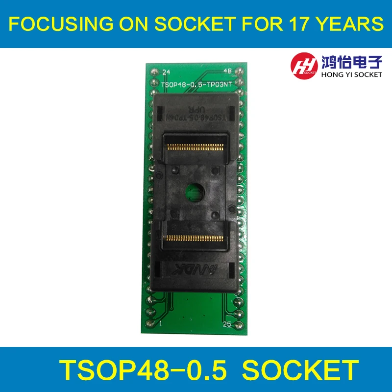 

ANDK High Quality Long TSOP48-0.5 Open Top Structure Burn in Socket IC Test Socket Flash Test Socket Adapter tnm5000 programmer