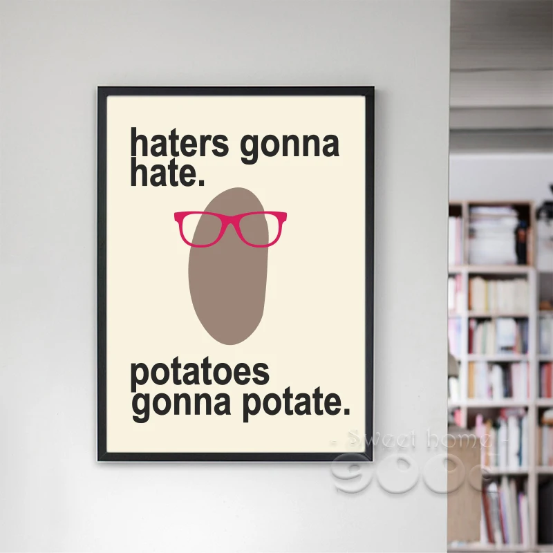 Cartoon Potato Canvas Art Print Painting Poster Wall Pictures For Home Decoration Frame Not Include Fa036 Painting Poster Wall Picturespicture For Home Aliexpress