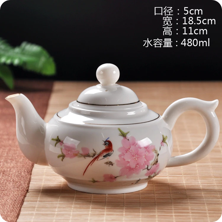 Цзиндэчжэнь керамический чайник керамический Современный Ресторан бытовой кунг-фу чай термостойкий голубой и белый фарфор 480 мл
