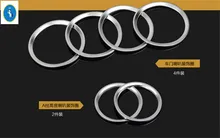 6 Unids! para Discovery Land Rover Sport 2015 2016 2017 ABS Puerta Lateral Cubierta del Altavoz de Sonido Decorativo Círculo Anillo de Ajuste de La Cubierta