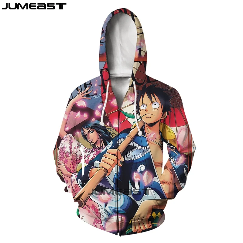

Jumeast Brand Men/Women Anime One Piece Jackets 3D Printed Monkey D Luffy Hoodie Cartoon Dragon Ball Workout Sweatshirt