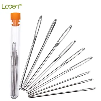 

Looen Brand Large-eye 9pcs/lot Stainless Steel Sewing Blunt Needles Steel Yarn in 3 sizes Cross Stitch Needles in Bottle