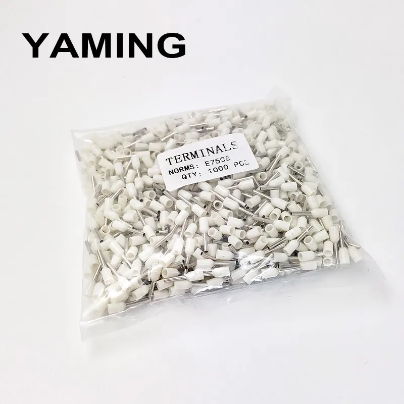 

0.75mm2 E7508 AWG20 Cable Wire Tube insulating terminals Connector Insulating Crimp Insulated Terminal 1000PCS/Pack