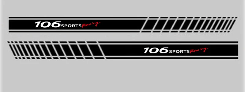 2 стороне автомобиля наклейки для колес стикеры наклейки-флаг графически для peugeot 106 108 206 208 306 308 508 2008 3008 автомобильные аксессуары - Название цвета: 106