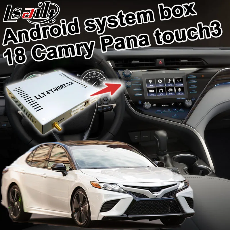 Lsailt Android navegación GPS para Toyota Camry Touch 3 modelo Panasonic caja de interfaz de vídeo con opción carplay