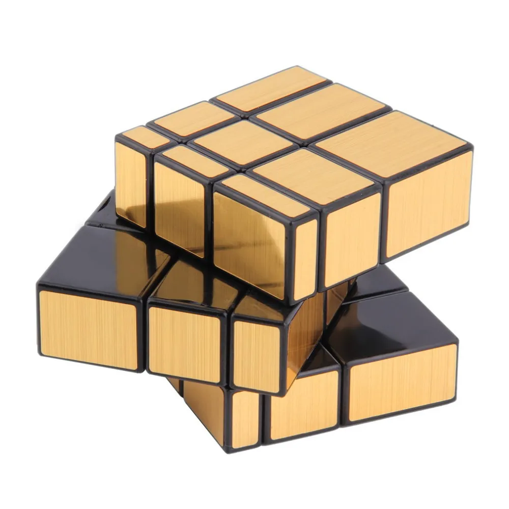 3x3x3 магический зеркальный куб professional Gold & Silver Magic Cast Coated Puzzle speed Cube обучающие игрушки для детей магический куб