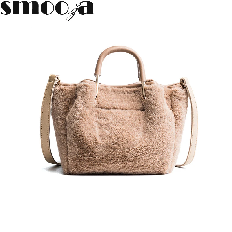 Smooza Fashion Soft Faux Fur Bag Small Women For Winter Short Handle Handbag Ladies Cross Body Tote Woman Shoulder Hand Bags Shoulder Bags Aliexpress