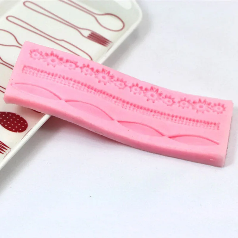 JX-LCLYL New Silicone Flower Strip Ribbon Fondant Mold Cake Decorating Craft DIY Mould