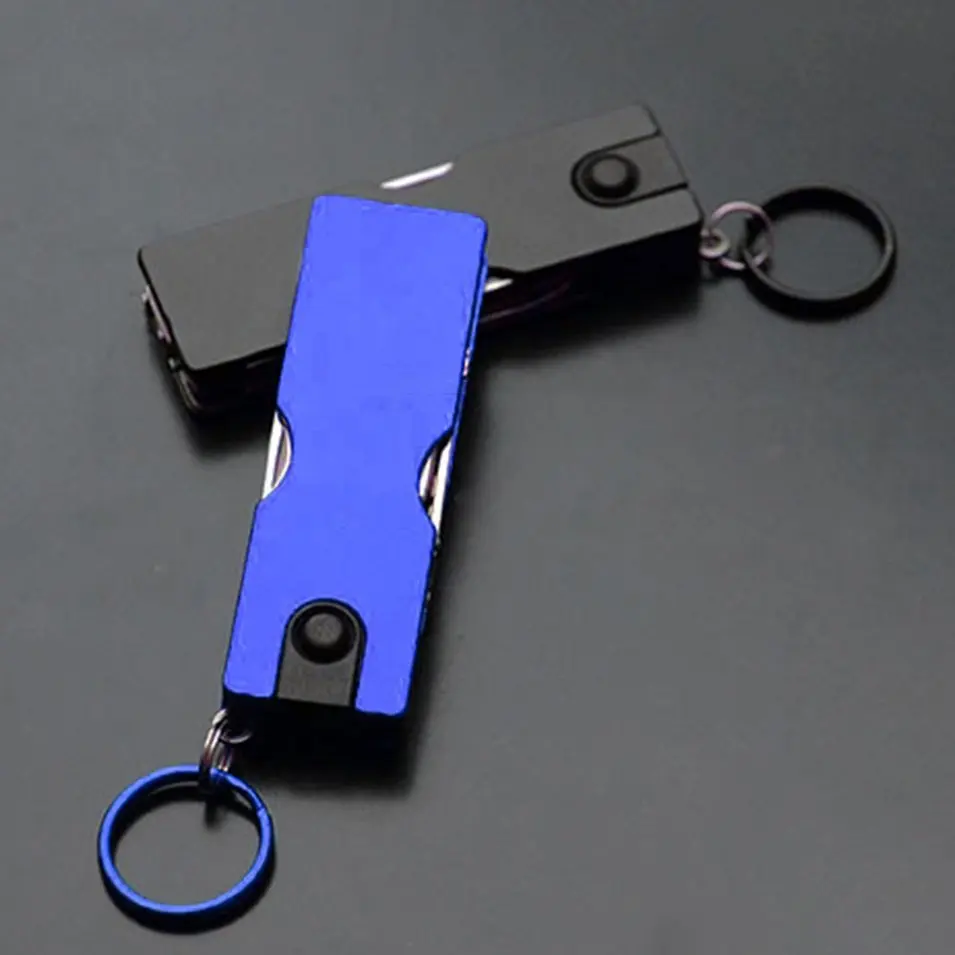 

Multifunction Beauty Tool Mini Fashion Keychain Knife Nail Clippers Earpick Scissors Tweezers Hand Tools with LED Lights