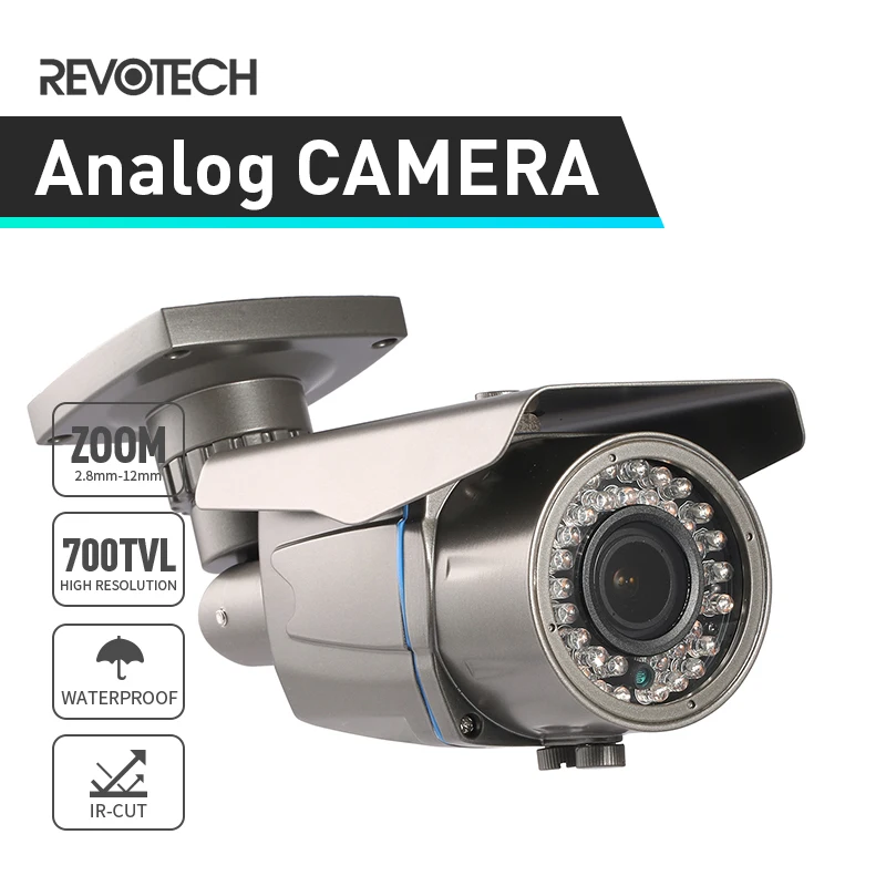 Водонепроницаемая наружная камера видеонаблюдения 700TVL Sony Effio E CCD / CMOS 2 8 12 мм зум