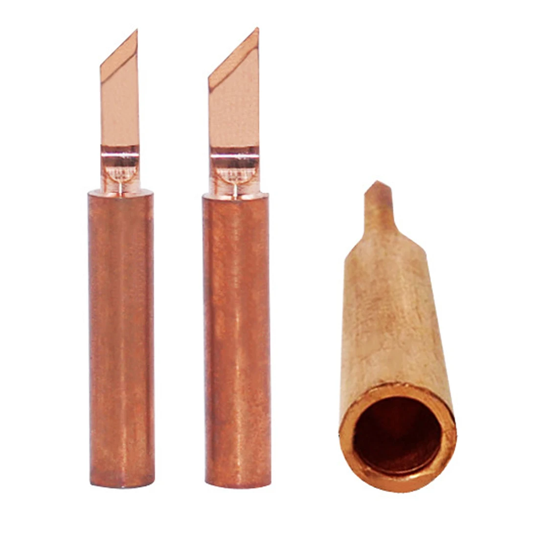

Drop Shipping 5 Pcs Pure Copper Soldering Iron Tip Lead-free For Soldering Rework Station Soldering tips 900M-T