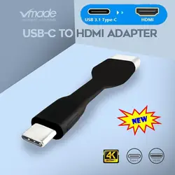 Vmade USB C type-C концентратор к HDMI Thunderbolt 3 адаптер USB 3,1/M к HDMI/F конвертер Поддержка 4 к для samsung Macbook pro USB-C док-станция