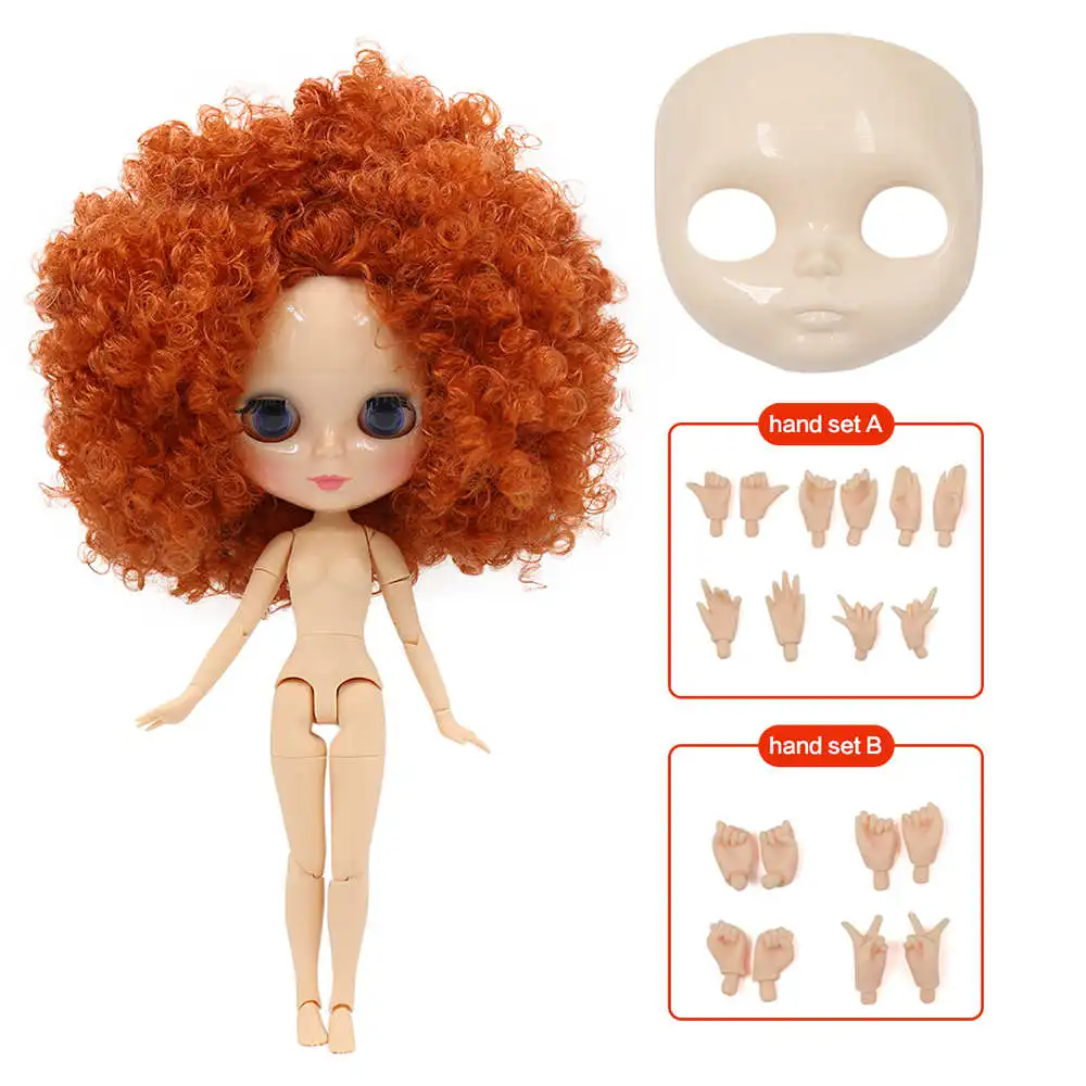 Blyth кукла ледяная фабрика шарнирное тело DIY обнаженные игрушки BJD модные куклы девочка подарок Специальное предложение Горячая Распродажа с лицом оболочки ручной набор A& B - Цвет: Joint body doll