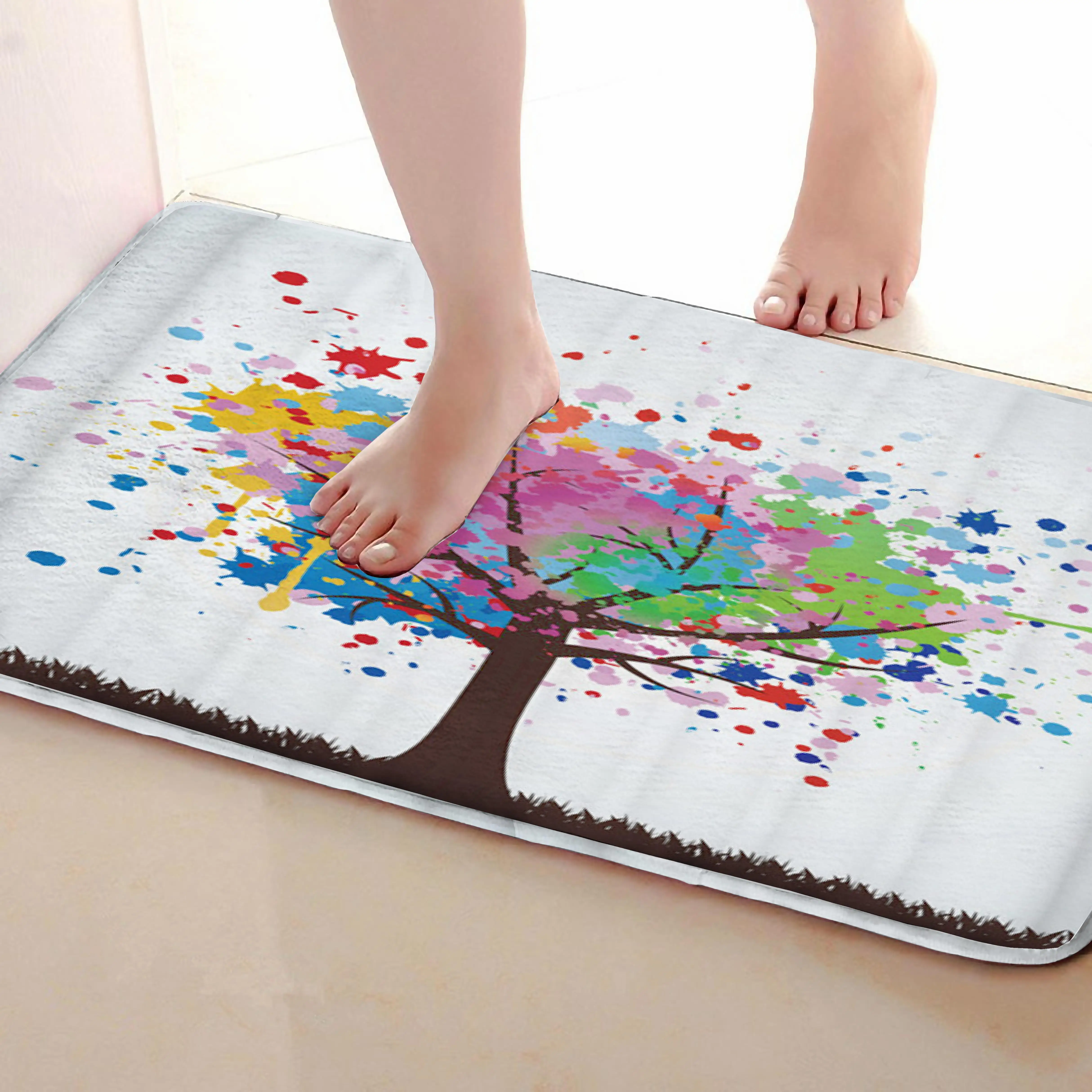 Цвет дерево Стиль Ванная комната Коврики, забавные Нескользящие Для ванной Коврики, Занавески для душа Интимные аксессуары, Коврики Чинг вашей душе Шторы