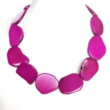 Ярко-розовое ожерелье, модное колье-ошейник популярное ожерелье