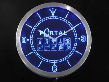 

nc0207 Portal Game Neon Sign LED Wall Clock
