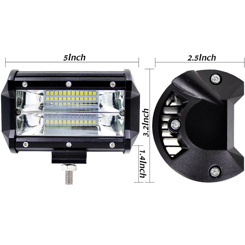 High Quality Off-road car Special Offer 5 Inches Led Strip Forklift Light 72 W Working Double Row Car Dome | Автомобили и