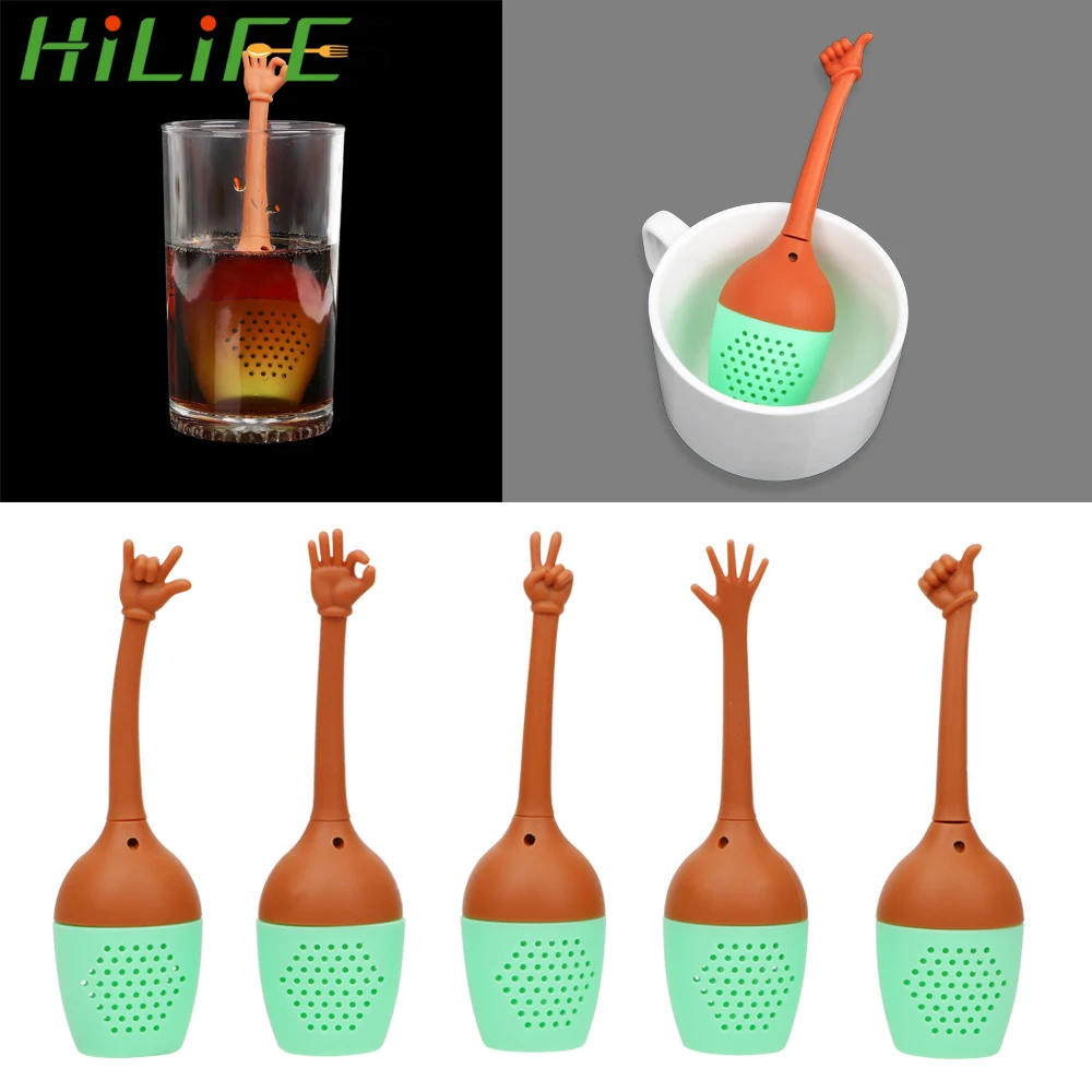 

HILIFE Tea Infusers Tea Strainers High temperature resistance Teaware Cute Gesture Silicone Filters Scented Tea Tools