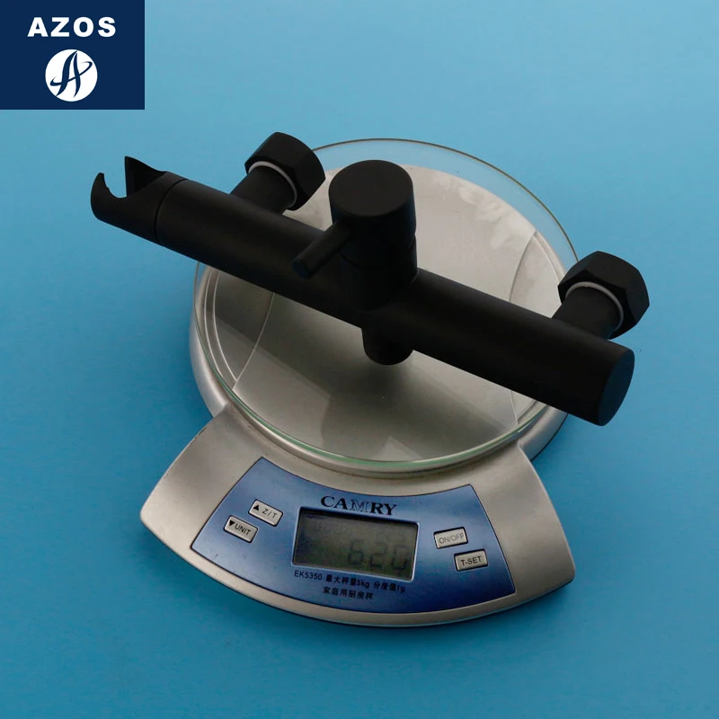 Azos смеситель для биде под давлением сопло для душа латунный черный переключатель холодной и горячей воды одна функция туалет для купания балкон круглый PJPQR01