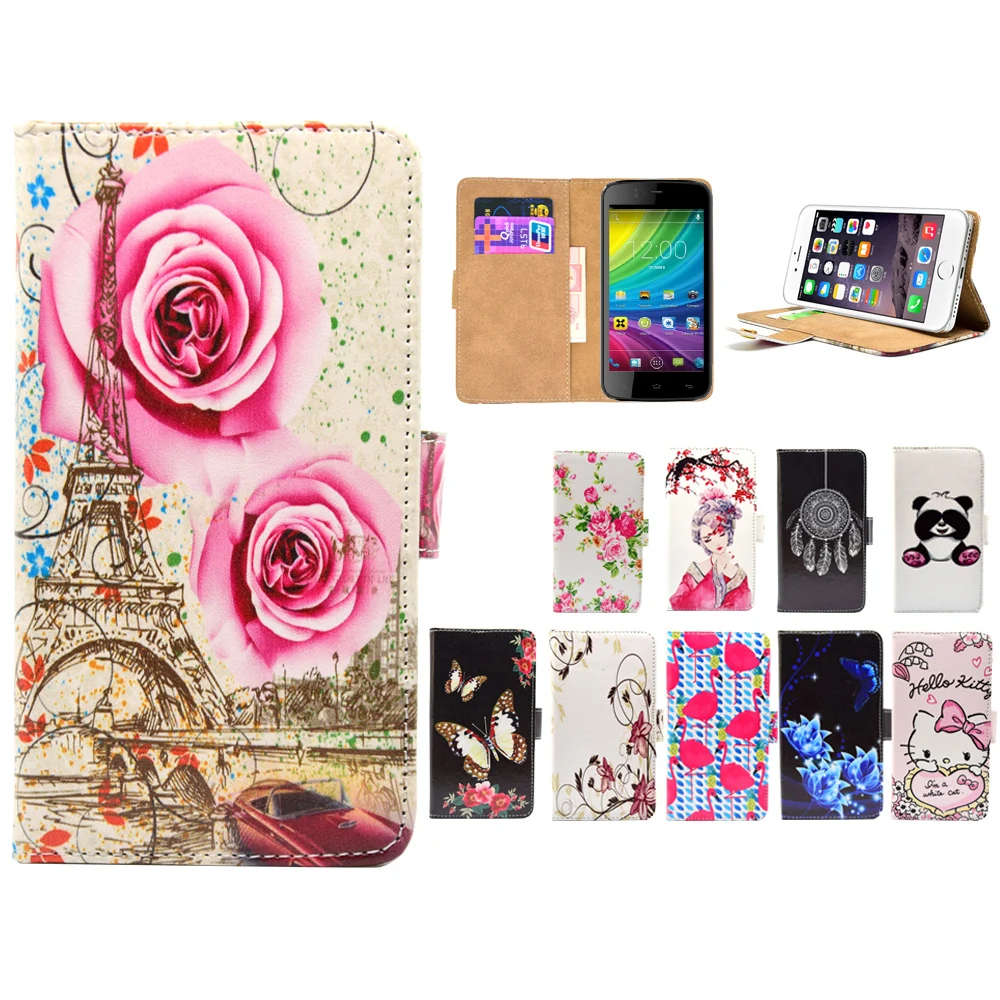 

LIHAIJUN 3C Higt quality Cartoon Flip pu leather Phone Cases Cover For Fly IQ4411 Quad Energie 2 IQ4412 Quad Coral