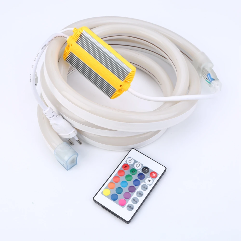 220 V/240 V гибкий светодиодный неон Веревка 2835 5050 SMD наружный закрытый Одноцветный и
