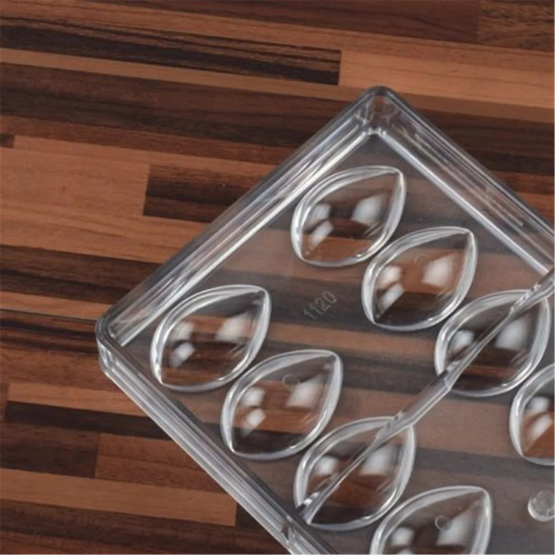 Hot Selling Polycarbonate Cocoa chocolate Molds 3D Coffee Bean Jelly Moulds Soft Sweets Water Drop Plastic Mould DIY Candy Tool