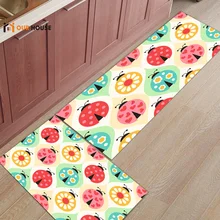 Ourhouse божьи коровки мультфильм красочные под домашним питомцем миска для воды еды коврики для входа в дорогу аксессуары для ванной набор грязи мусора