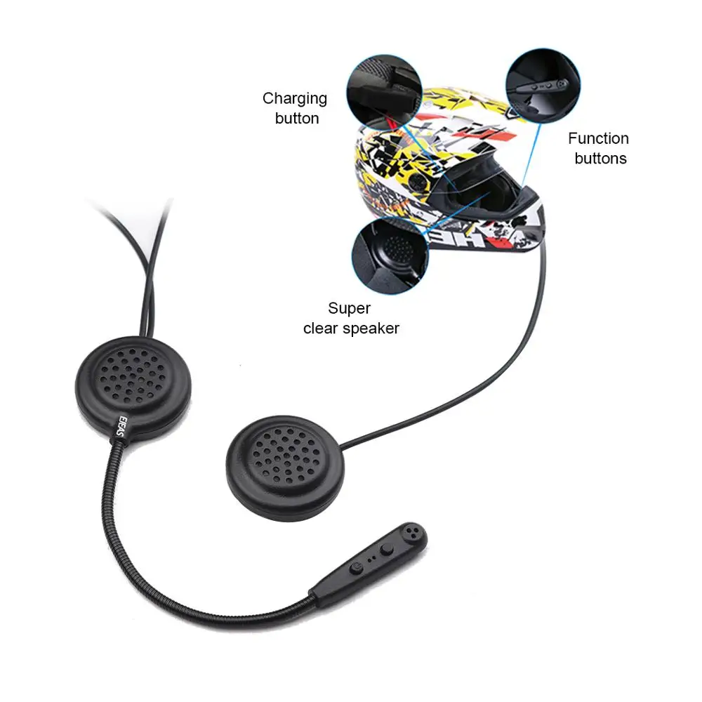 

Noise Reduction E1 Intercom Bluetooth Wireless Helmet Headset Walkie Talkie for Travel Sports Stand-by Interphone Communicator