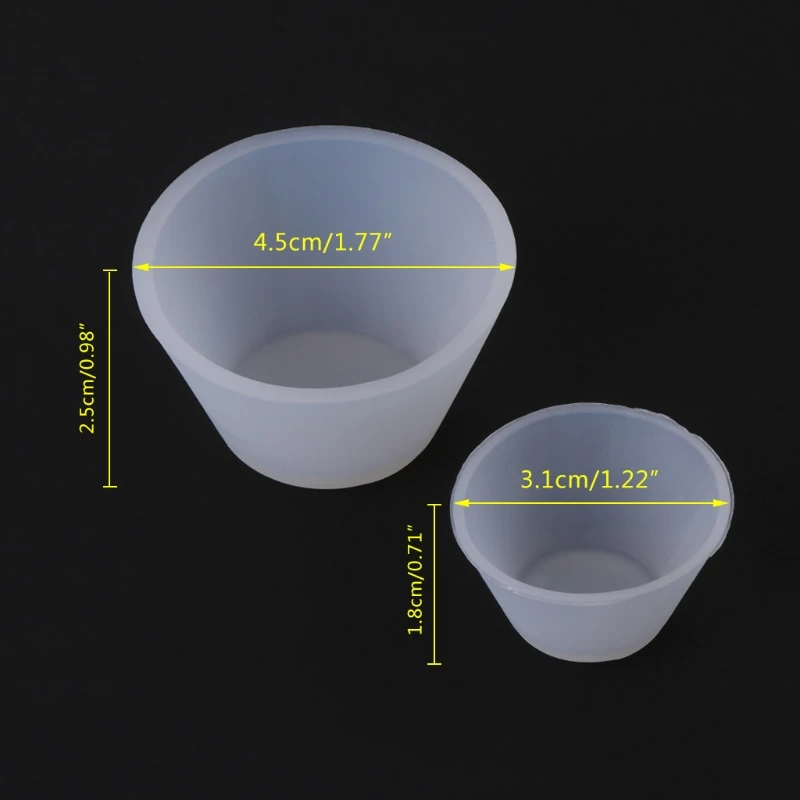 Силиконовые формы чашки диспенсер DIY эпоксидная Создание украшений из каучука инструмент ручной работы 2 размера