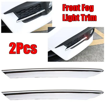 

2Pcs Chromium Styling Front Fog Light Lamp Bumper Grill Trim Strips Decoration Cover For HondaCivic 2016 Car Accessories