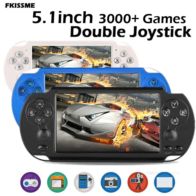 

2018 New X9-S 8GB 5.0 Inch Large Screen Handheld Game Player Support TV Out Put MP3 Movie Camera Multimedia Video Game Console