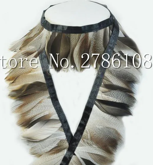 

new arrivals 10yards 5-7cm Duck feather fringe pheasant feather trimming for women skirt/costumes adornment