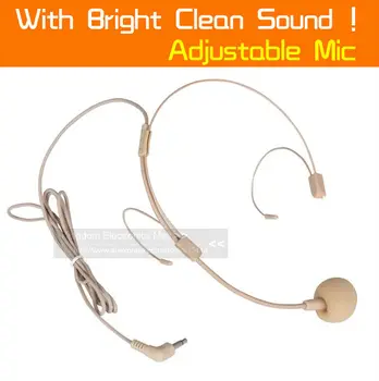 

Free-Shipping! Flesh Color Invisible Colour Quality 3.5 mm Connector Headset Microphone Mike For Voice Amplifier Loudspeaker