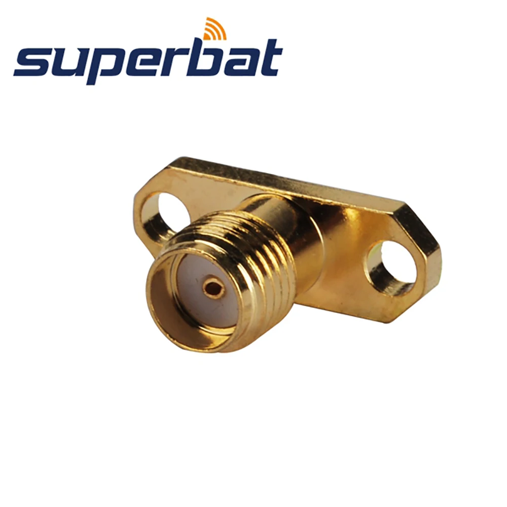 Superbat 10 шт., sma разъем 2 отверстия Панель Крепление Jack женский с припоем терминал