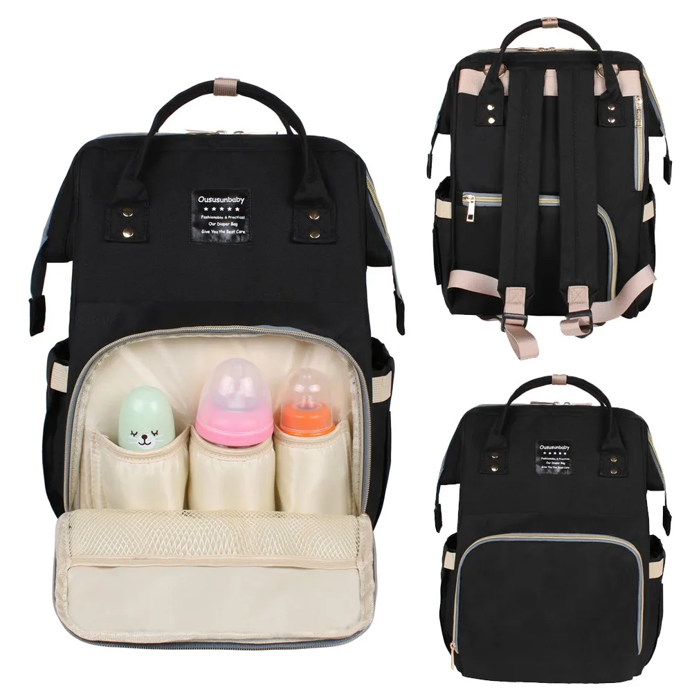 Большая вместительная сумка для подгузников, рюкзак, детские сумки для подгузников, сумка для мам, рюкзак для беременных, Модный женский рюкзак для путешествий, Одноцветный мультяшный