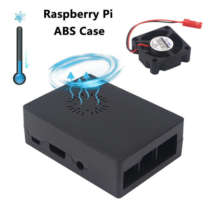 Высокое качество Raspberry Pi 3 ABS Чехол черный/прозрачный/белый пластик Премиум коробка в виде ракушки с процессор вентилятор для Raspberry Pi 3B + 3B 2B