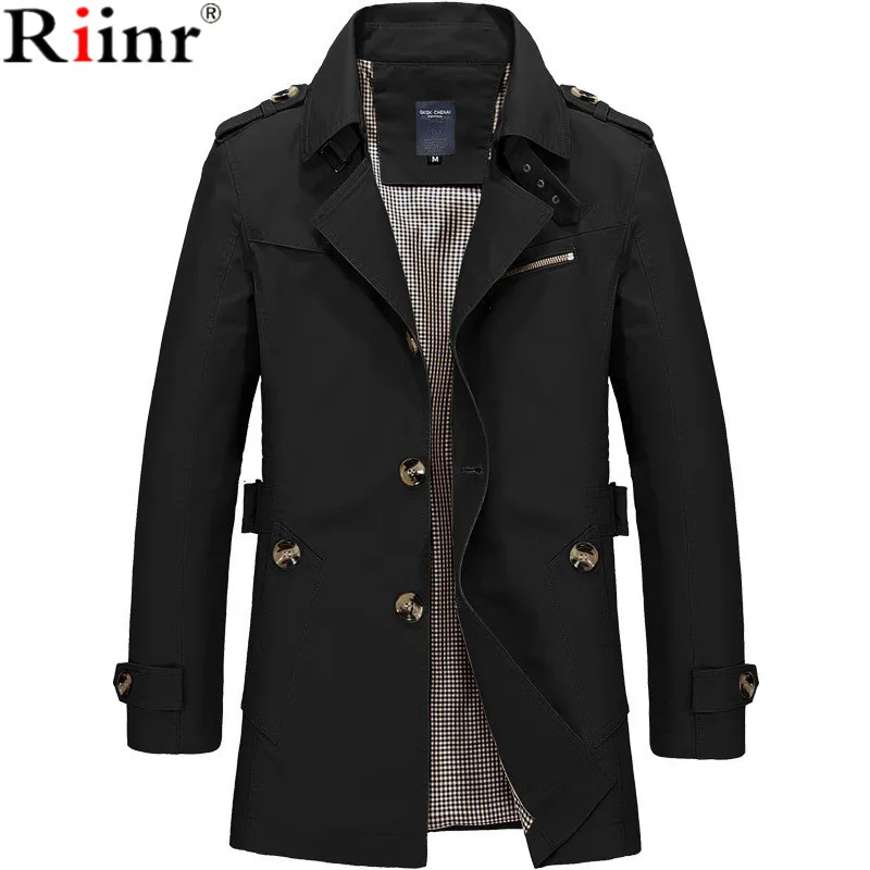 Riinr 2019 العلامة التجارية جديد وصول الذكور سترة سترات رجالي معطف الرجال عارضة صالح معطف سترة معاطف زائد حجم M- 5XL