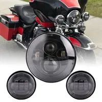 Para la luz de la motocicleta de Softail Electra Glide gordo gira 7 pulgadas LED de Motor faro con 4,5 pulgadas niebla lámparas