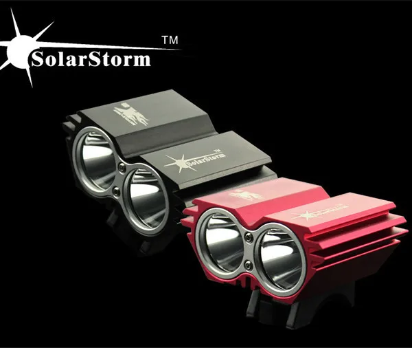 Günstig SolarStorm 5000 Lumen 2x XML U2 LED SolarStorm Radfahren Fahrrad Frontleuchte Lampe Scheinwerfer Scheinwerfer (Ohne Batterie)