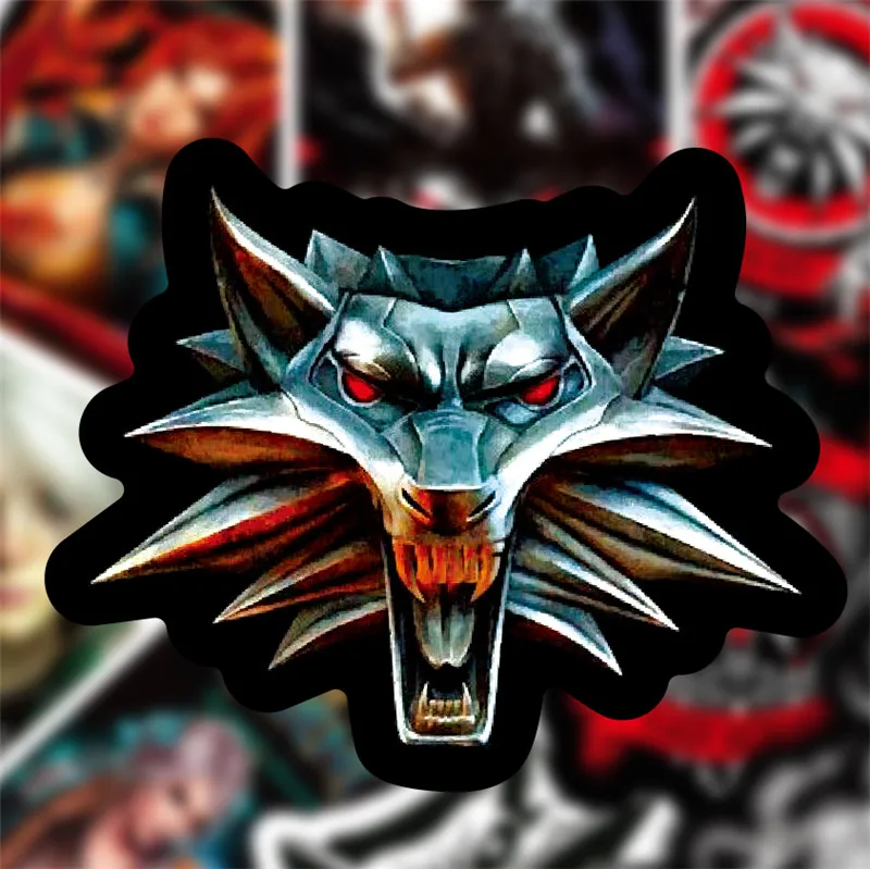 50PCS New Witcher Game Stickers Sets Anime Sticker Lot For Laptop Bicycle Phone Guitarl Cartoon Stickers Pack